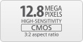 12.8MP CMOS 3-2 aspect ratio