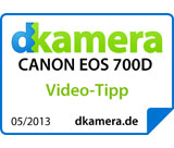 Testlogo dKamera - Videotipp - Canon EOS 700D