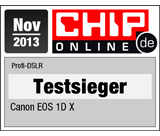 Test Chip Online: Testsieger für Canon EOS 1D X