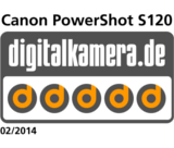 Test Digitalkamera.de: 5 Sterne für Canon PowerShot S120