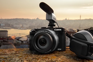 schwarz Kompakt Canon PowerShot G3 X Digitalkamera mit Ultra-Weitwinkelobjektiv 3,15 Zoll 20,2 MP, 25-fach optischer Zoom, 8cm LCD-Touchscreen, klappbar, CMOS-Sensor, DIGIC6, WLAN 