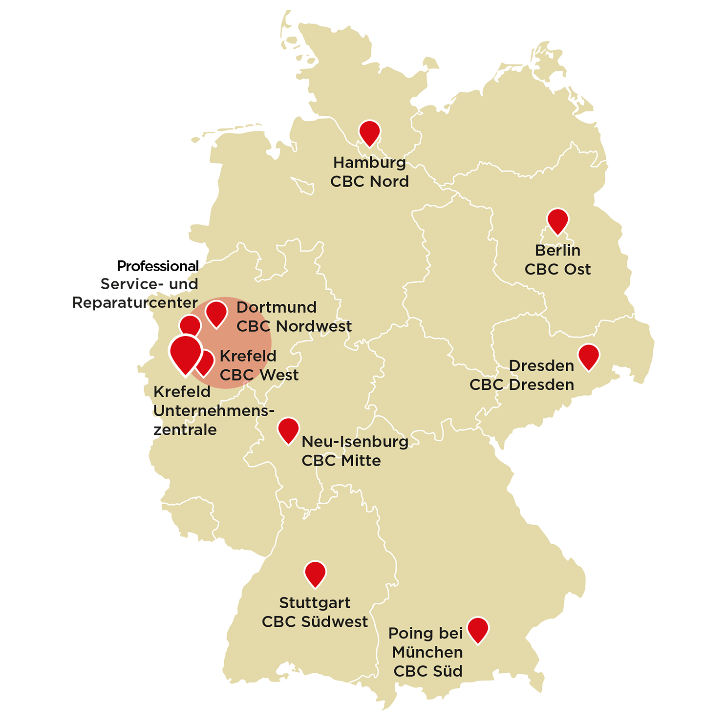 Canon Standorte in Deutschland